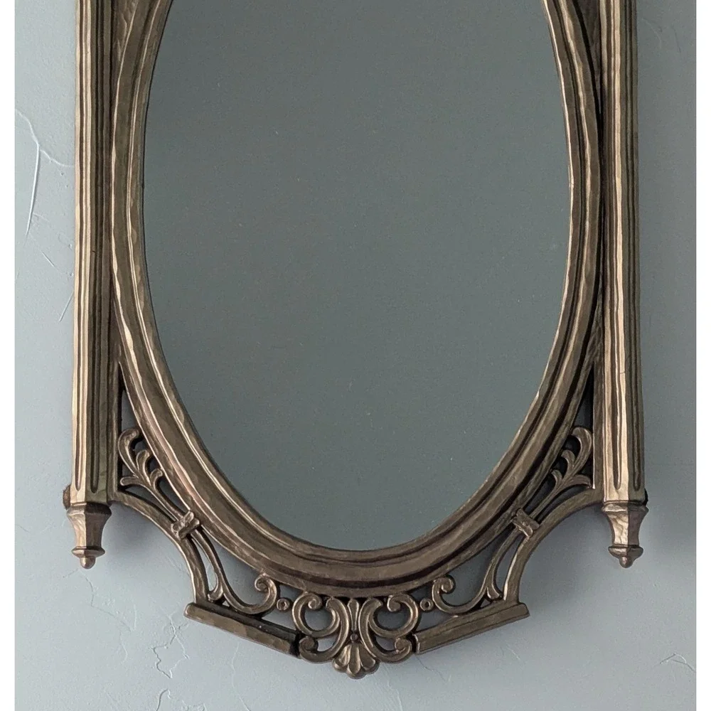 Vintage Syroco Gilted Mirror #5112 Hollywood Regency 1965 Scrolls & Floral Motif